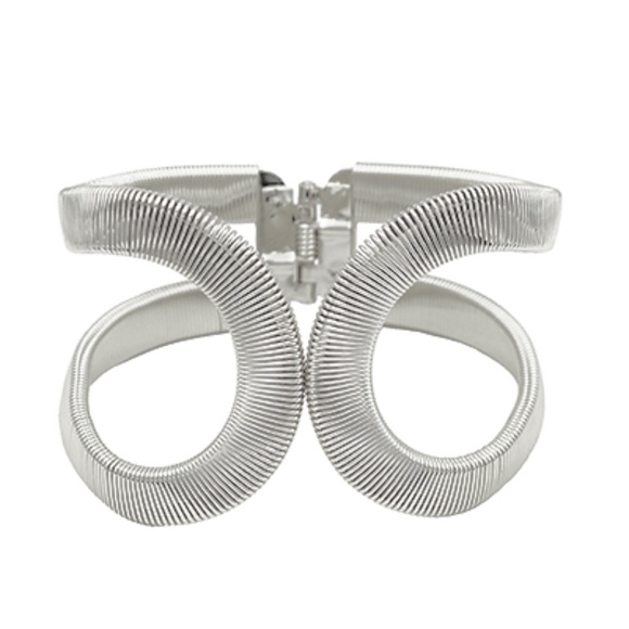 Double Omega Textured Wire Cuff - Picture 2 of 5